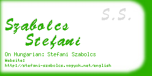 szabolcs stefani business card